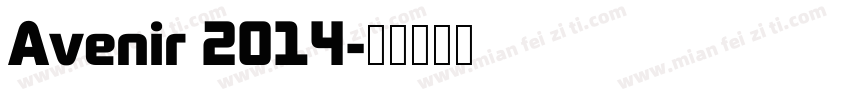 Avenir 2014字体转换